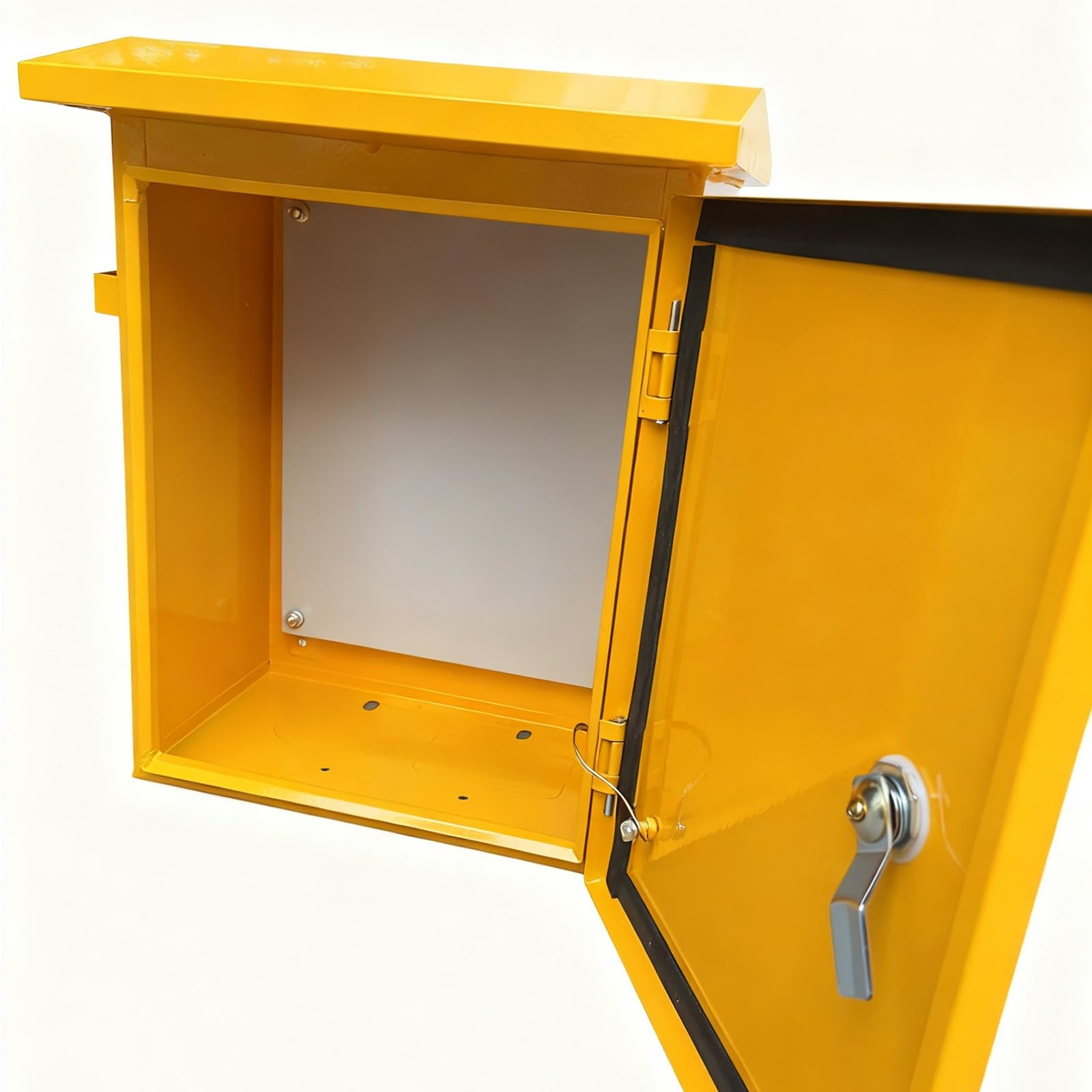 Scatola Di Derivazione Elettrica In Metallo Giallo, Scatola Di Giunzione Elettrica Impermeabile for Esterni, con Serratura(50x40x20cm/19.7x15.7x7.9in)