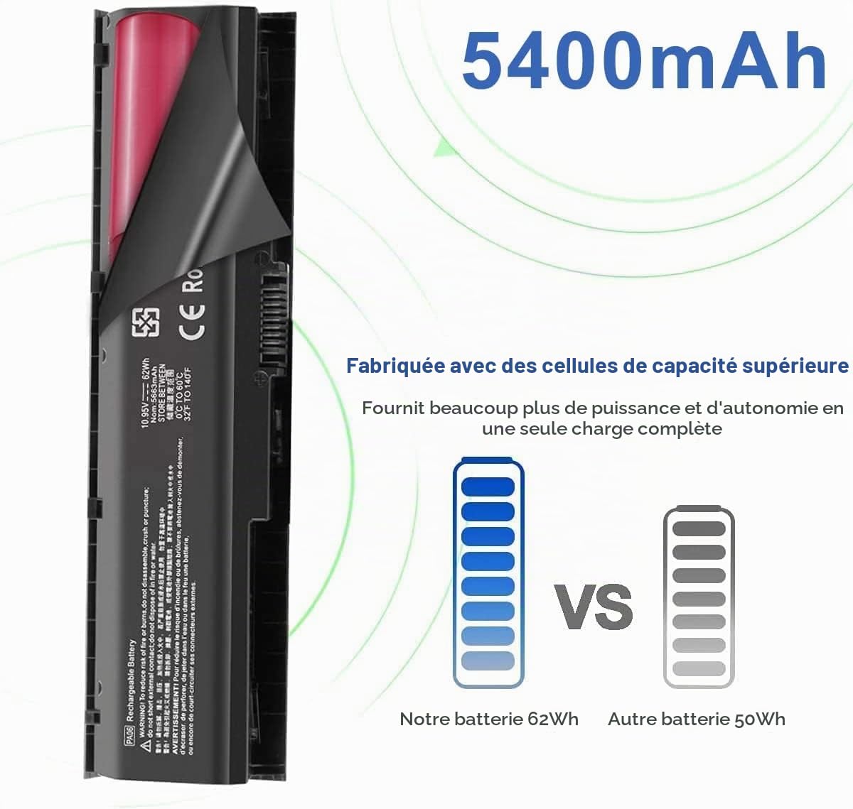 Exmate Batterie PA06 HQ-TRE HSTNN-DB7K 849911-850 849571-221 pour HP Omen 17-w000 Pavilion 17-ab000 17-ab200 17-ab300 17-ab400 17t-ab200 Series
