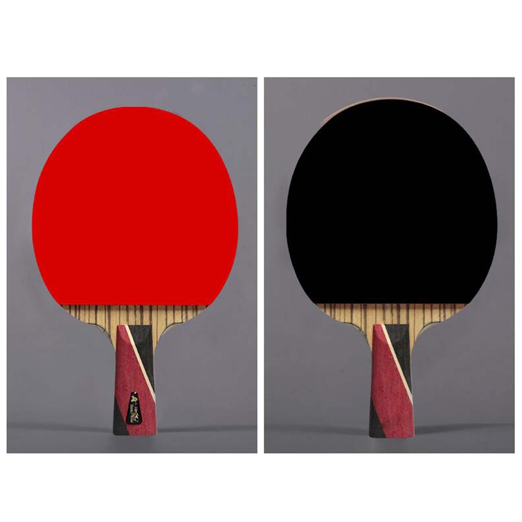 Set Di Racchette Da Ping Pong, Premium, Gomma Approvata ITTF for Tornei, Con Tecnologia In Fibra Carbonio/8 Stelle/Manico Lungo