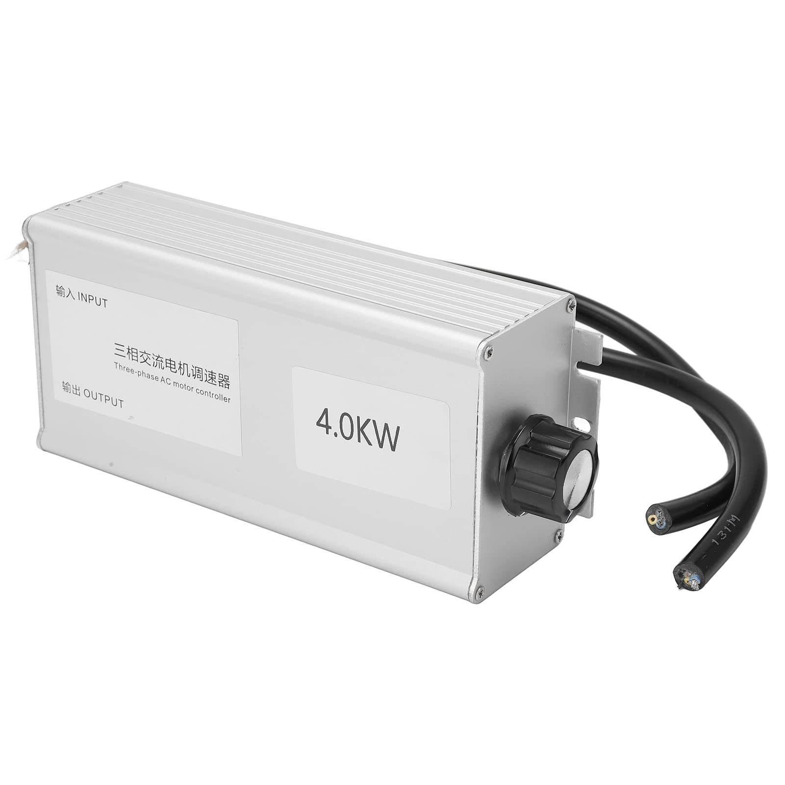 Controllore Motore AC Trifase, 380V 4KW Regolazione Velocità Senza | Alloggiamento in Lega di Alluminio, Regolazione Manuale Tramite Manopola, Compatibile con Ventilatori Assiali e