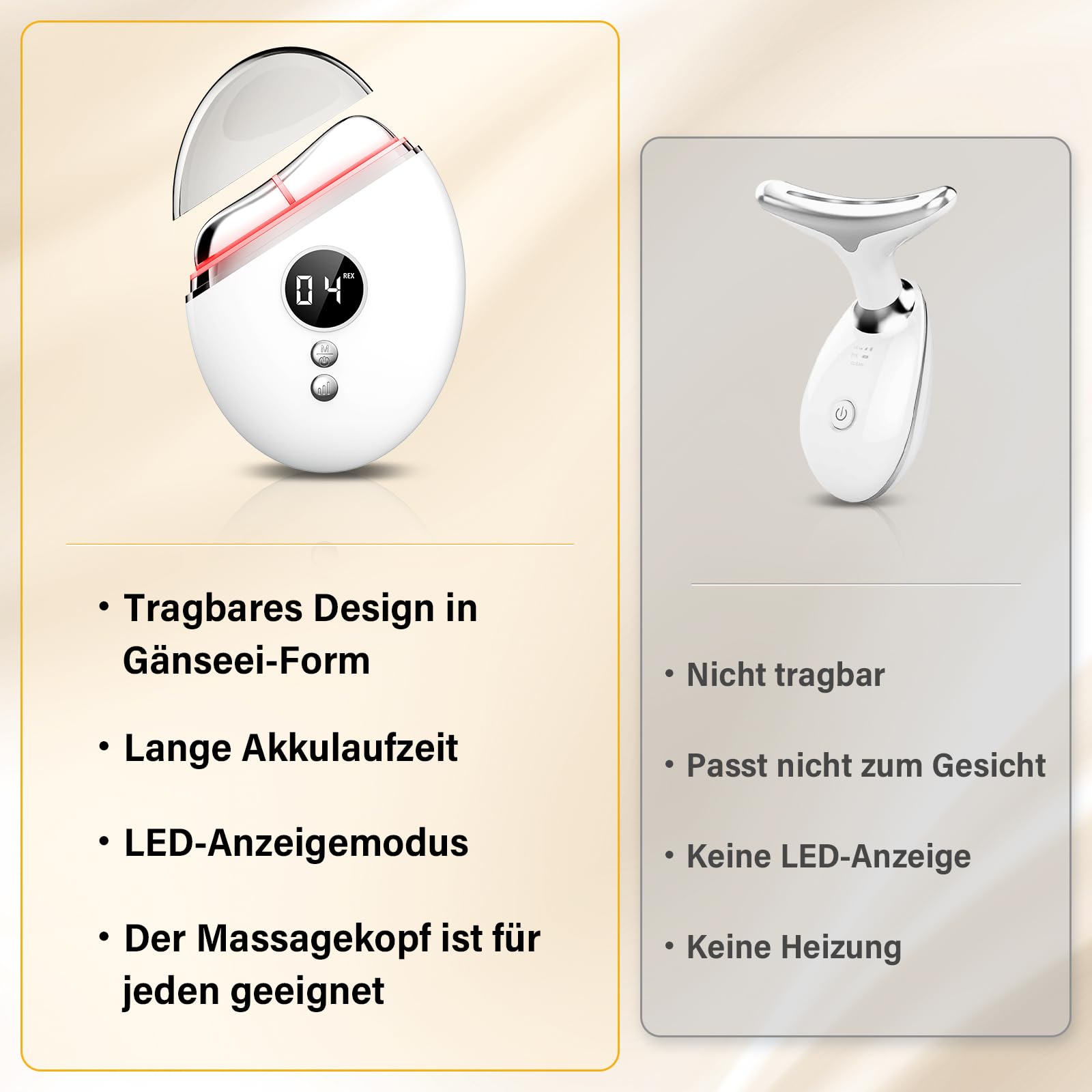 Eyoushow EMS Gua Sha, Gesichtsmassagegerät Gua Sha Elektrisch mit Smart 3 Modi Anti-Falten Schönheit Gerät, EMS Gesichtsmassage mit Vibration & Wärme für Gesichtsstraffung, Anti Falten Anti Aging - 4