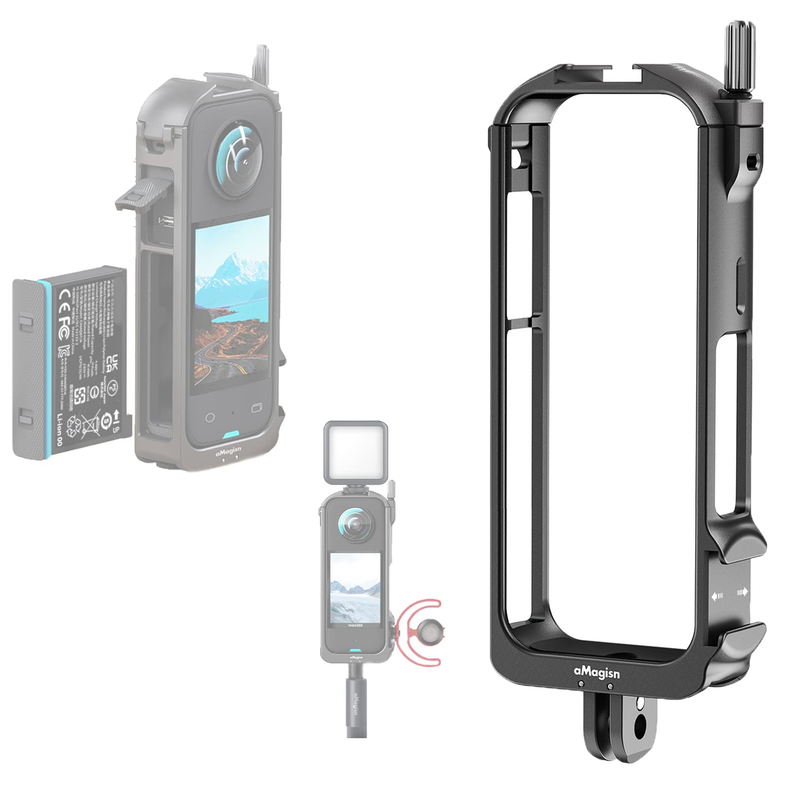 Amazon | Kiowon Insta360 X3 専用 万能フレーム オールアルミ製