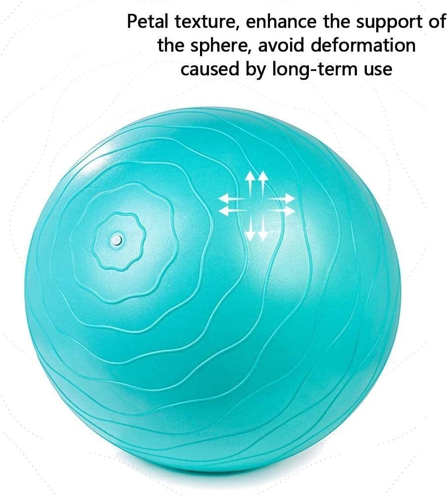 GCX- Pelota de Fitness, pelota de Yoga for Pilates, pelota de fertilidad con bomba de aire, silla de oficina for gimnasio, entrenamiento de equilibrio, pelota de asistencia for el parto Seguridad ( Co