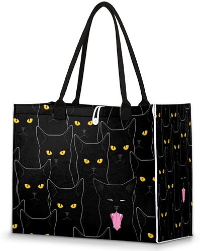 Pardick Bolsa de viaje reutilizable para mujer, bolsa de comestibles para trabajo, compras, piscina, playa, A-Black Cat disponible en Yaxa Colombia