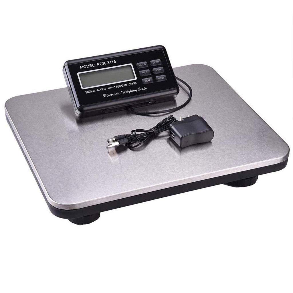 Básculas de cocina Báscula Digital De Precisión, Función Conteo Y Tara - Para Paquete Envíos Postal - Balanza Industrial Comercial Profesional (Color : Silver, Size : 150kg/0.05kg)