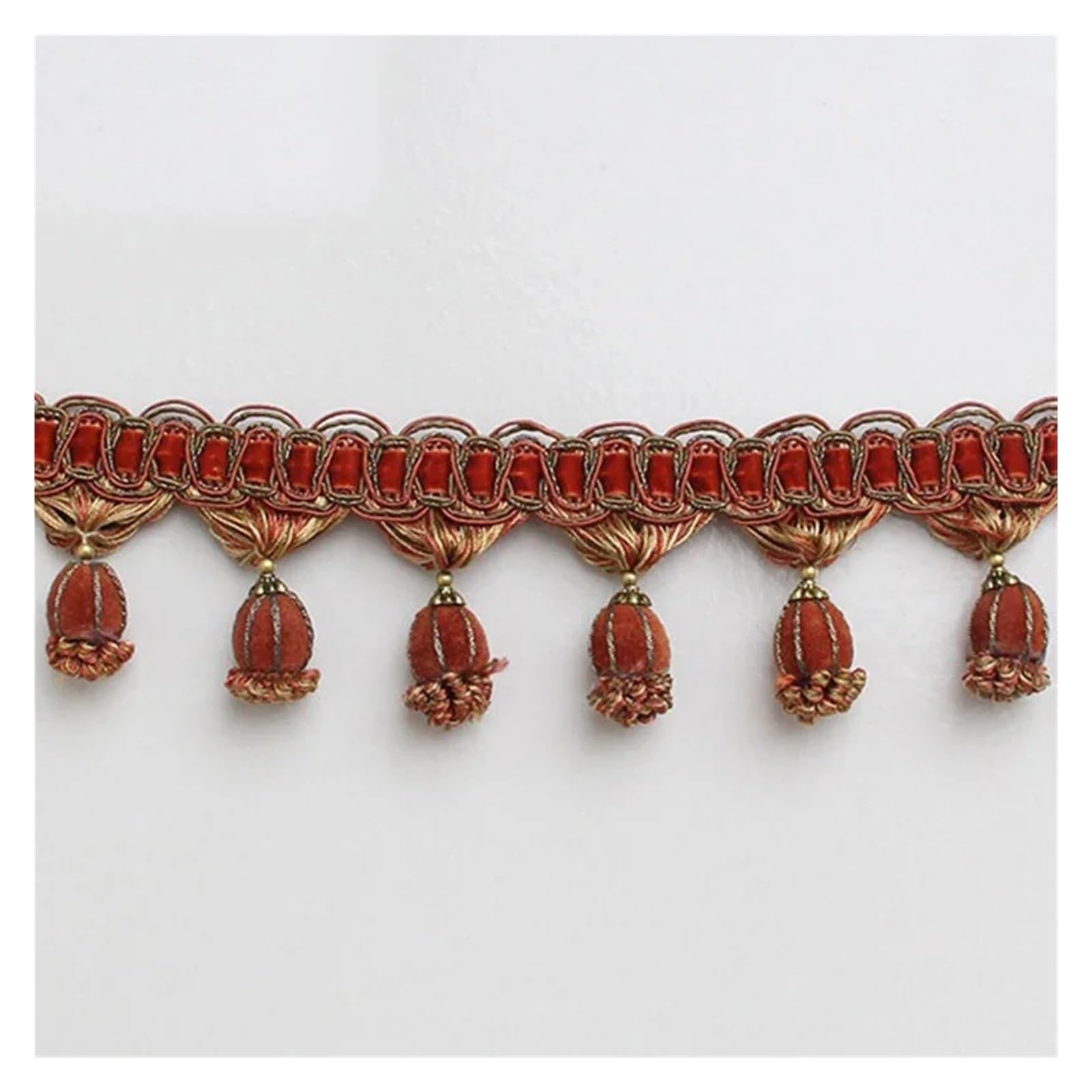 Rideau à franges de 8cm de large, 6 m/Lot, garniture en dentelle, pompon, for bricolage, vêtements, jupe, Textile de maison, tissu africain décoratif en dentelle wanglan(Purple)