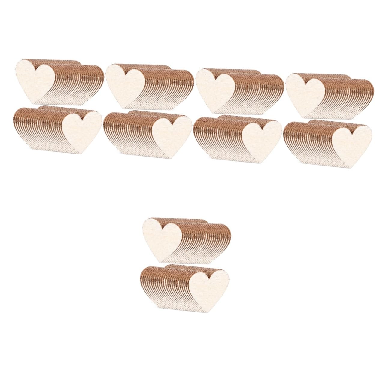 SHINEOFI 5 Sätze Holzspäne in Herzform Holzherzen Dekoration Schild Klein Herzausschnitte Geformt Dekorationen Basteln Holzscheiben Für Mittelstücke Holz Herzdekoration Hölzern 50 Stück * 5