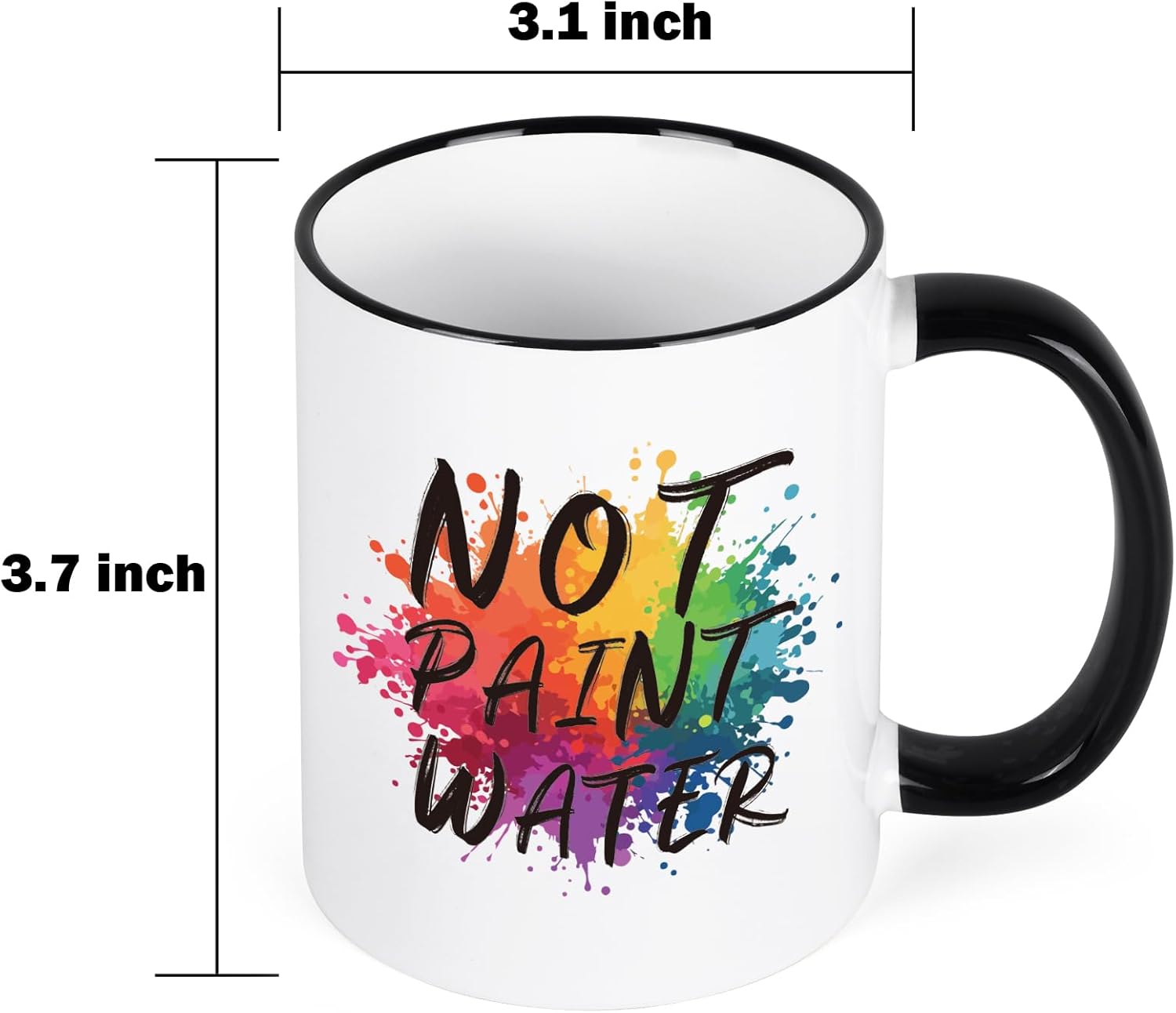 YHRJWN Not Paint Water Artist Gifts Coffee Mug, Funny Art Teacher Gifts for Professor, Educator Appreciation, Retirement, Christmas Teachers' Day Birthday Teacher Mug Gift,11Oz - Image 8