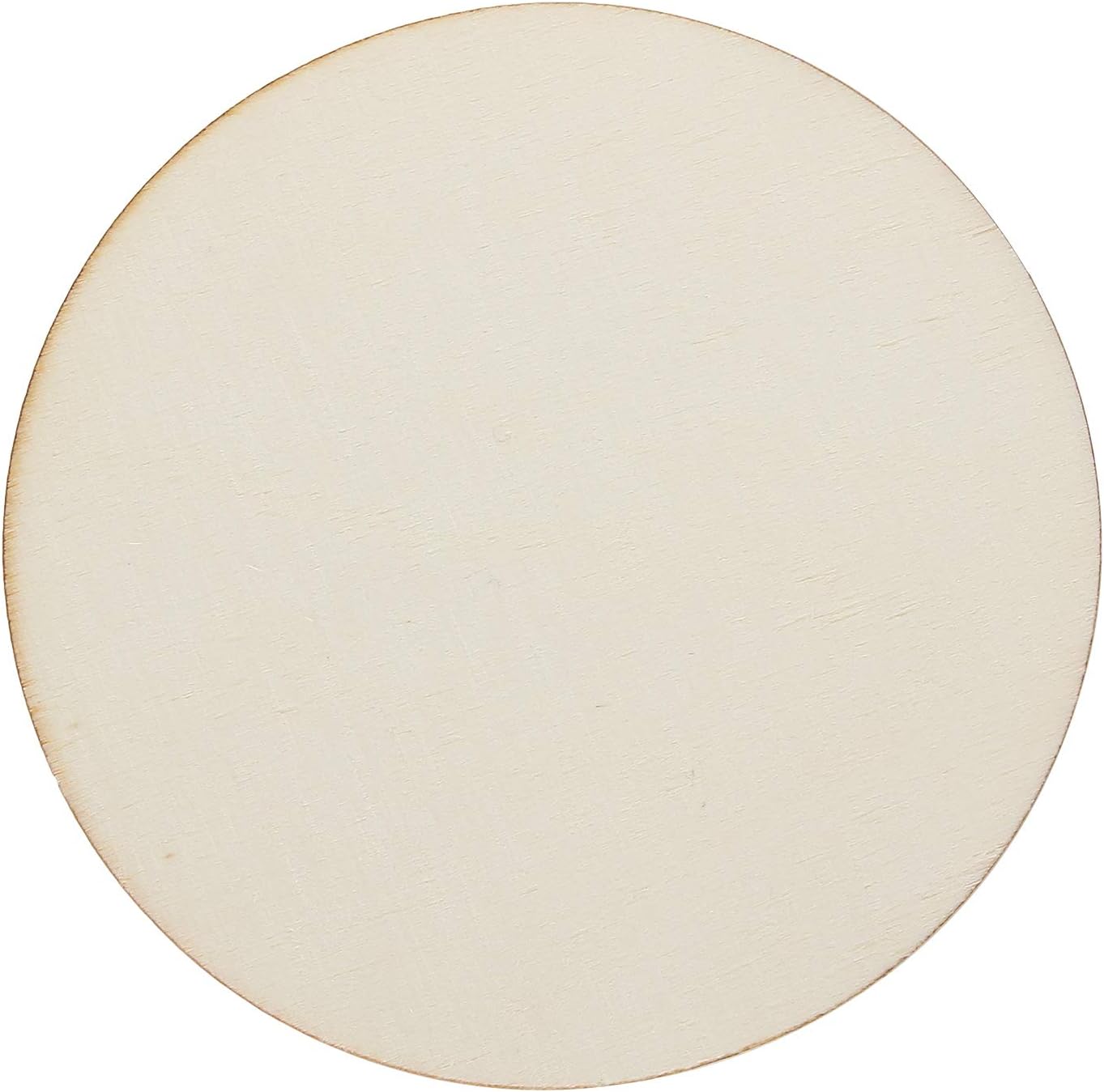 100 Pieces 4 Inch Wooden Circles, Unfinished Round Wooden Cutouts, Natural Round Wood Slices for Drinks, DIY Crafts, Coaster, Painting, Staining, Laser Engraving and Decorations
