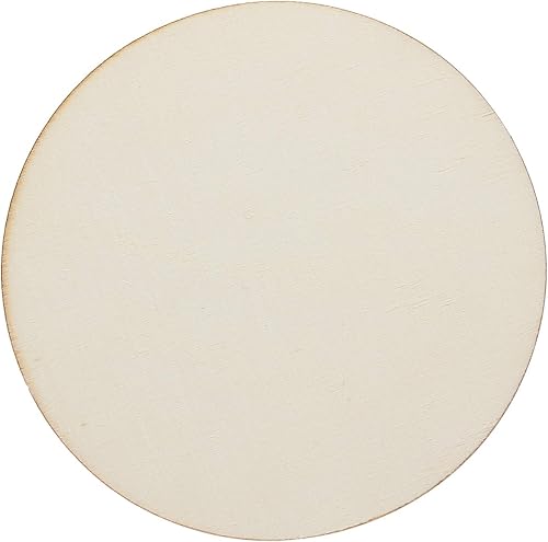 Miniatura 3 de 100 círculos de madera de 4 pulgadas, recortes de madera redondos sin terminar, rebanadas de madera redondas naturales para bebidas, manualidades,