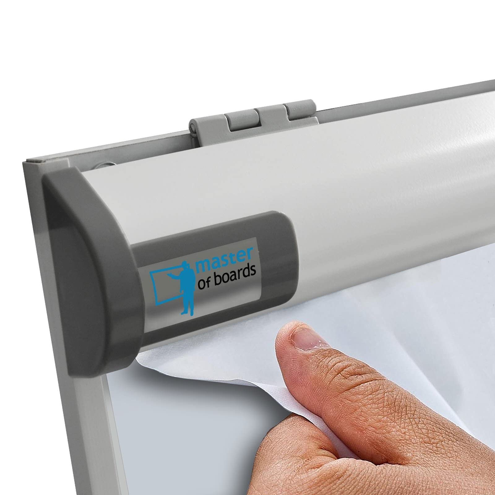 Lavagna a fogli mobili con base a rotelle, supporto per blocco e bracci laterali – magnetico e scrivibile – Lavagna magnetica – Lavagna magnetica – Lavagna con vassoio portaoggetti (Pira PRO)