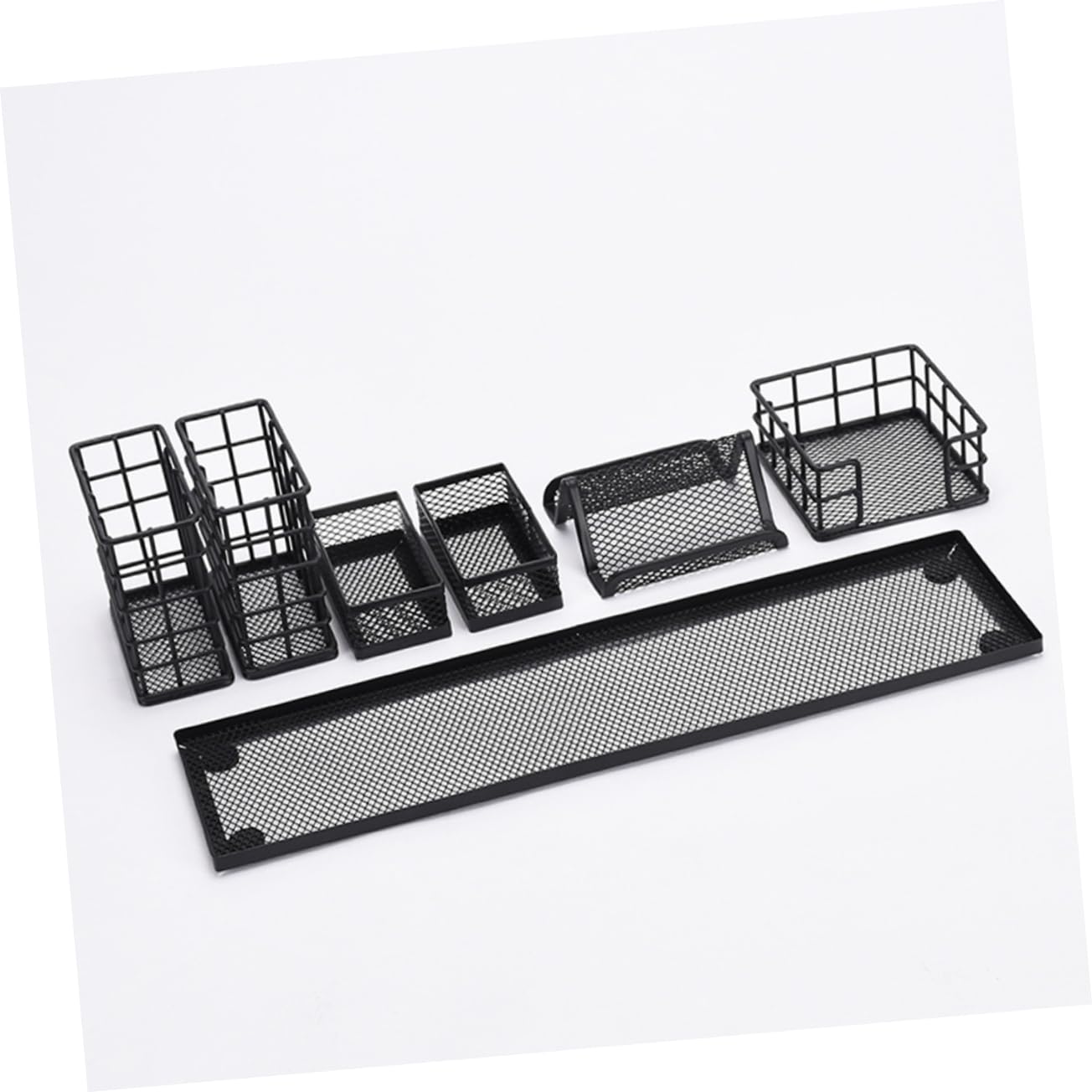 Veemoon Porta Penne in Ferro Da Scrivania Organizer Multifunzione in Rete Per Accessori Cancelleria Portamatite Ufficio Leggero e Robusto Contenitori Per Oggetti Scuola e Casa