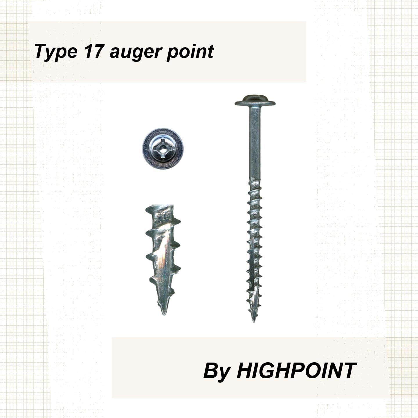 10 x 3 HighPoint Cabinet Installation Screws, Washer Head, Zinc, 100pc