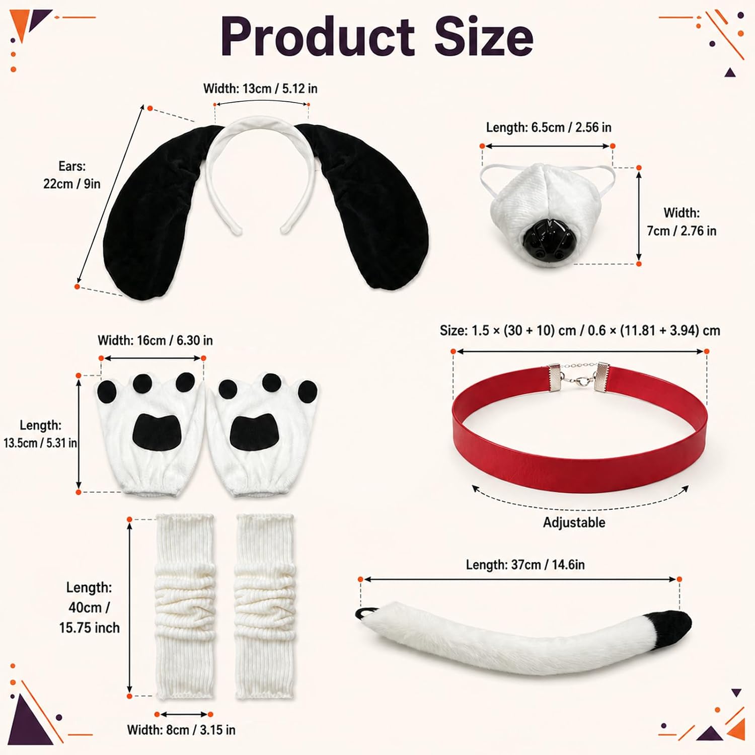 Halloween Dog Costume Accessories Set for Adults image 3