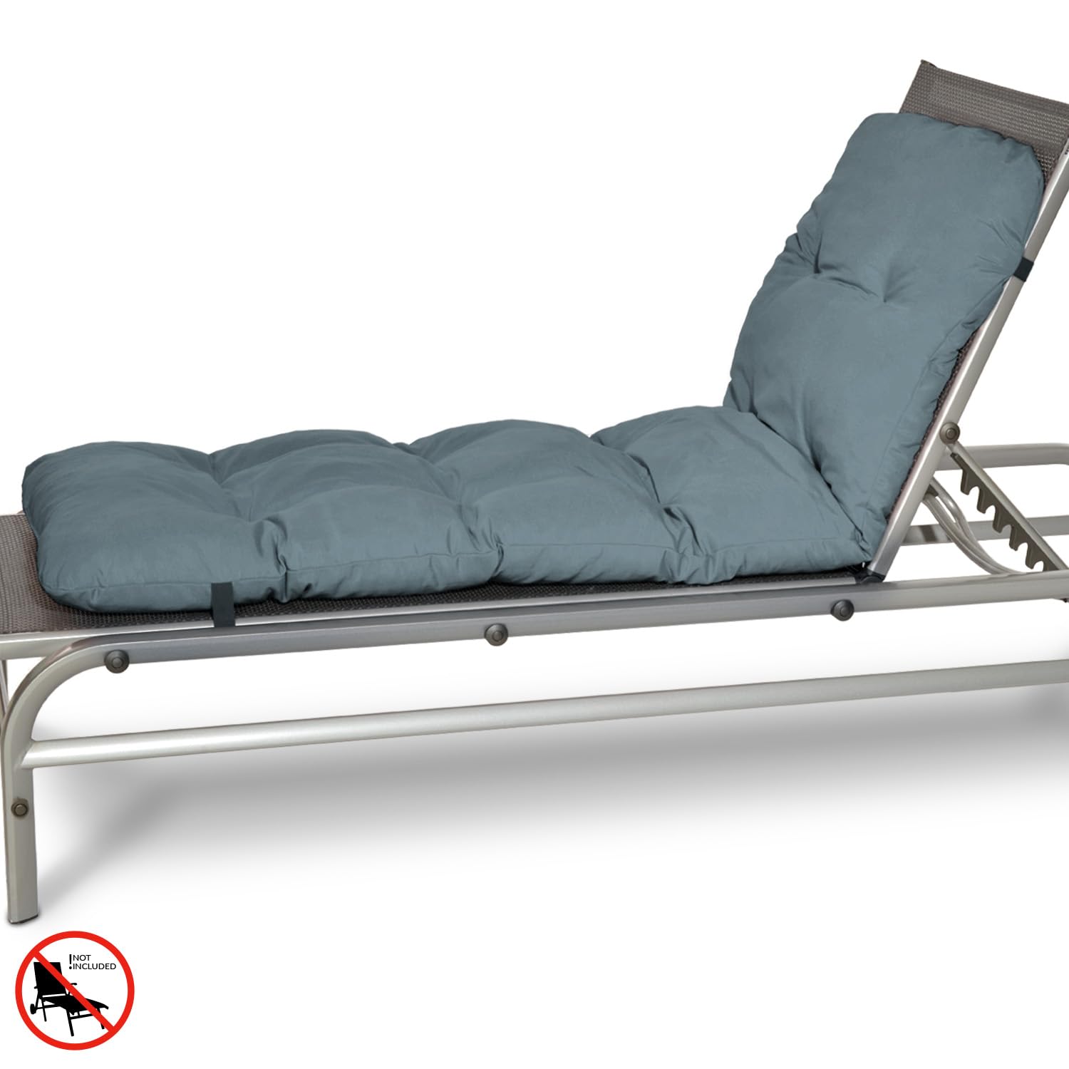 Beautissu Cuscino per Sdraio da Esterno 190x60x8 cm – Cuscino per Lettini Prendisole Blu Tortora Mobili da Giardino ideale in Spiaggia Giardino Balcone – Flair RL