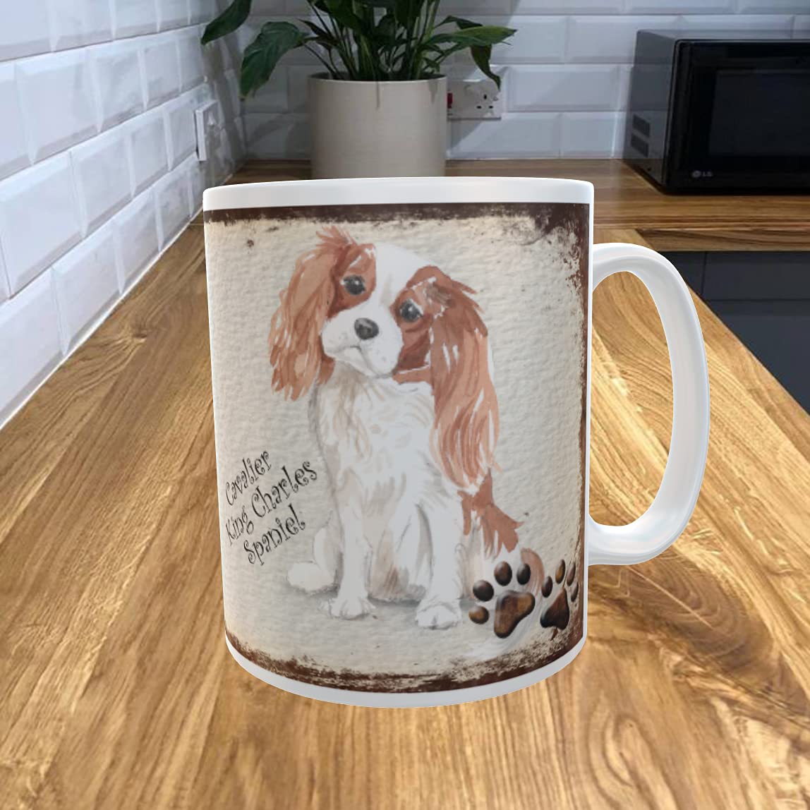 Shawprint Limited White Cavalier King Charles Spaniel 11Oz Coffee Mug My Dog's Bedtime Prayer Theme 30Drmug