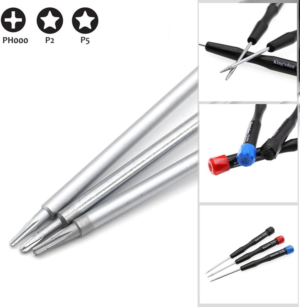 Kingsdun 14 in1 Precision Screwdriver Repair Tool Kit for MacBook Pro Air Mac Retina with Pentalobe Screwdriver Phillips Spudger Opening Pry Tool for iPad iPhoneX XR XS 8 Plus 7 6S Plus 6 SE 5S 5C 4S