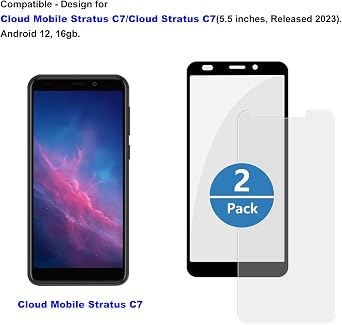 Ailiber for Cloud Mobile Stratus C7 9H Tempered Glass Screen Protector