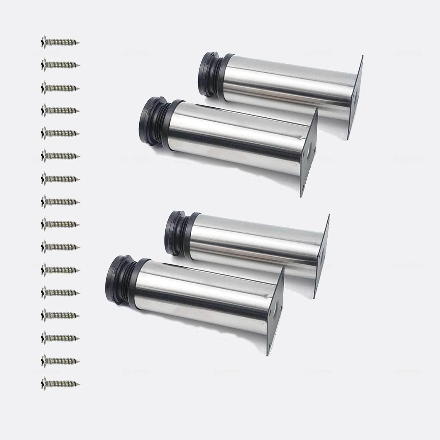 Furniture Legs 4 Pieces Adjustable Cabinet Legs Adjustable Appliance Feet for Furniture, Kitchen, Desk, Table Legs, Furniture Legs,250mm(9.84in) ()