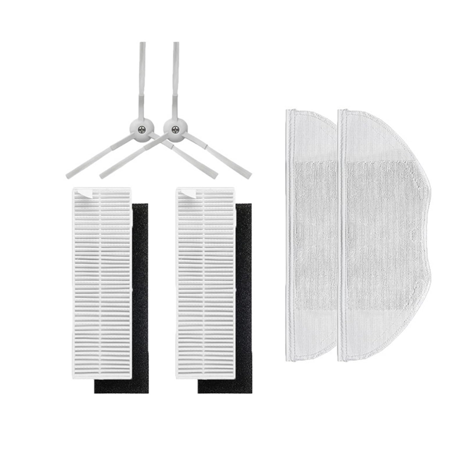 PORRSYDCD Compatible With Mijia G1 MJSTG1 Mi Robot Vacuum Mop Essential Side/Main Brush Cover Hepa Filter Mop Cloth Parts(Set12)
