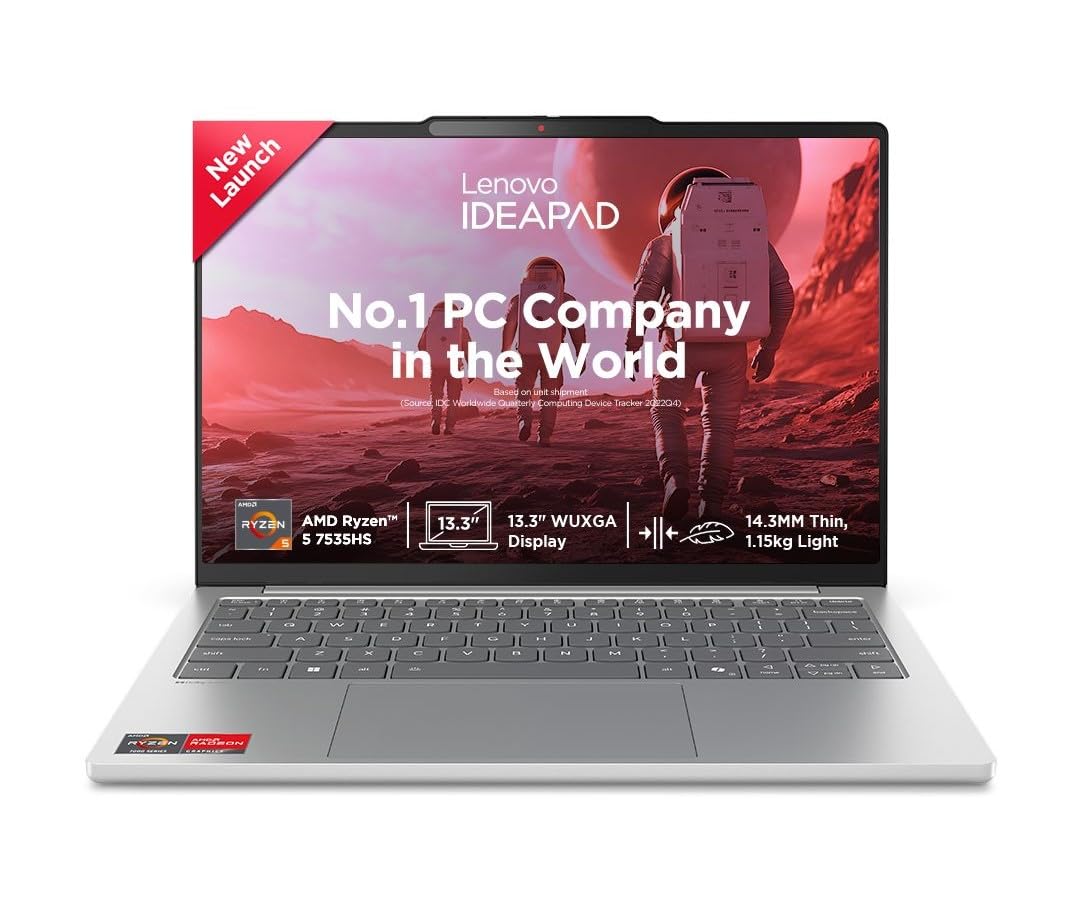 Lenovo IdeaPad Slim 5 AMD Ryzen 5 7535HS (16GB RAM/512GB SSD/Integrated AMD Radeon 660M Graphics/WUXGA IPS Display/13.3" (33.7cm)/Backlit Keyboard/Windows 11/Office 2024/Grey/1.15Kg), 83J2006CIN-image-17