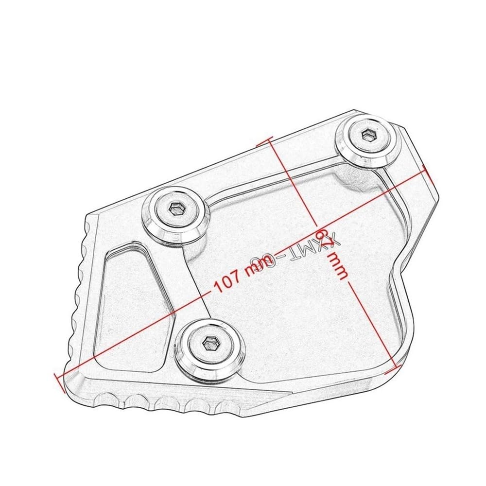 Cavalletto Moto Laterale Per B&M&W K1600GTL K 1600GTL K 1600 GTL K1600 GTL 2011-2015 Moto Cavalletto Laterale Pad Piastra Cavalletto Ingranditore Supporto Di Estensione(Black Kick stand)