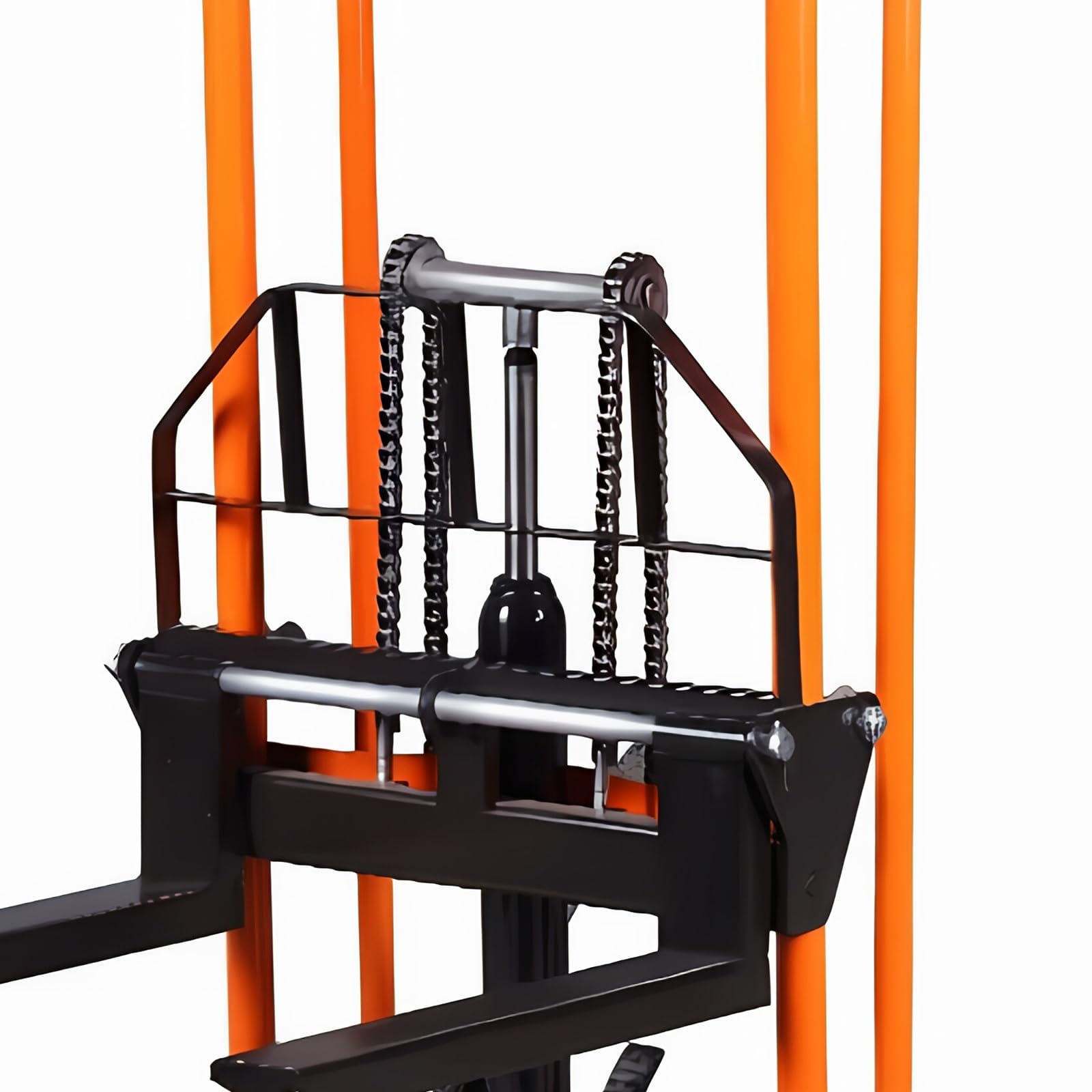 Impilatore a sollevamento manuale Carrello con forcella rotelle girevoli idrauliche da 200 kg for impilamento in magazzino Magazzini