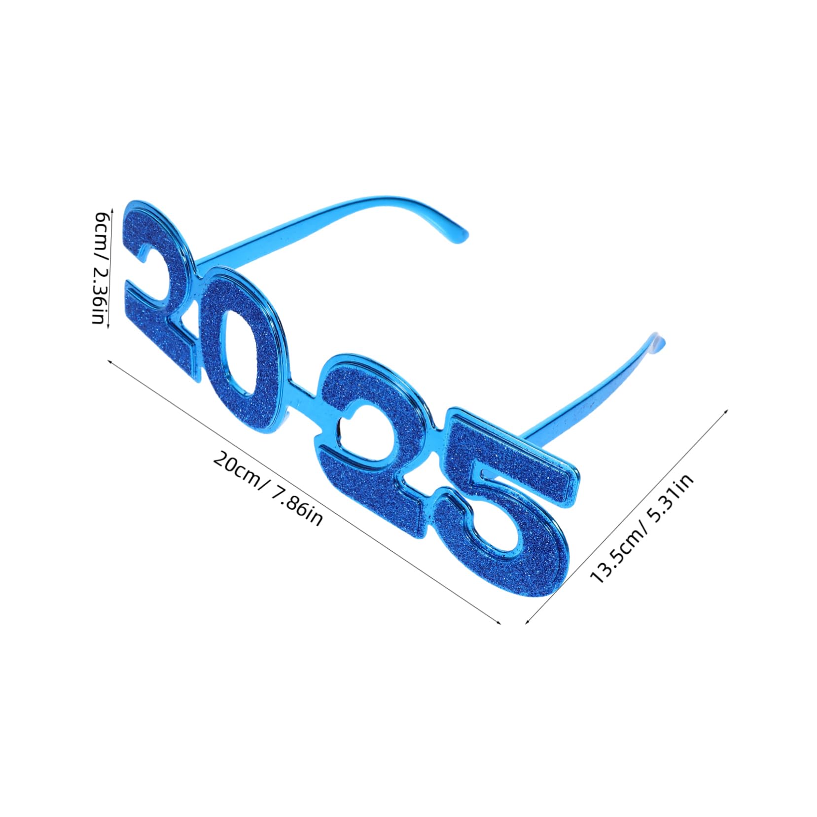 SHOWERORO 1Pair Year Party Glasses Funny Dancing Eyewear with Electroplated Glitter Design Lightweight Comfortable for Celebrations and Festive Atmosphere