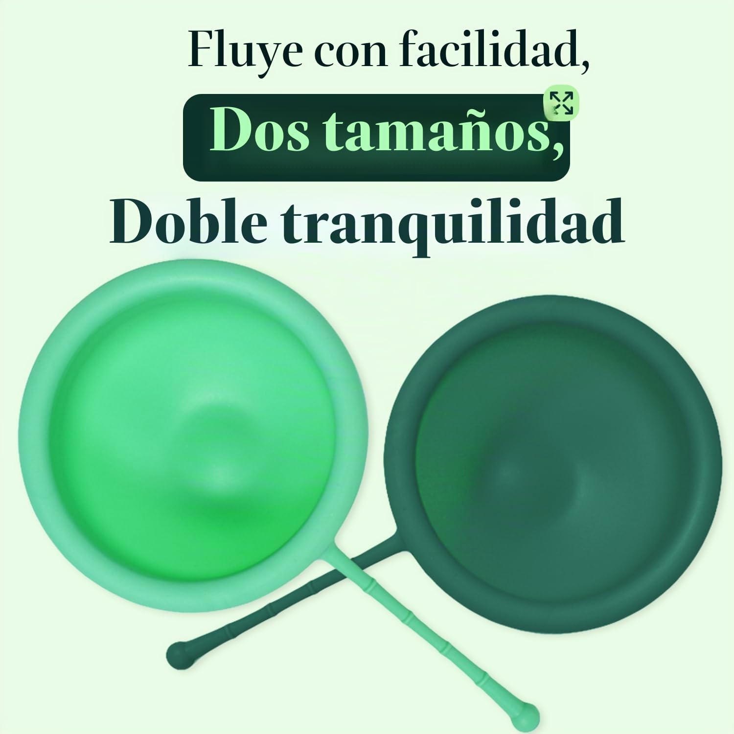 SHORDY Juego de 2 discos menstruales reutilizables (pequeño y grande), 100% silicona de grado médico, disco menstrual flexible y sin fugas, higiene y cuidado femenino ecológico | Alternativa a