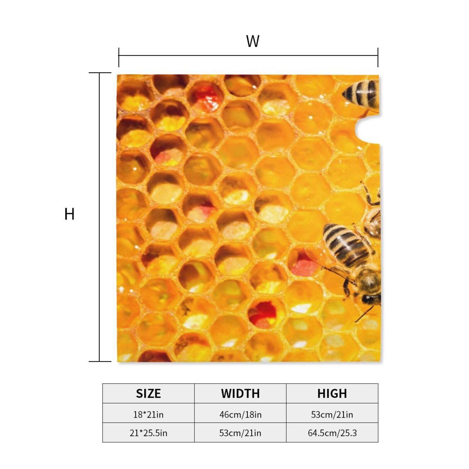 Bienen auf Bienenstock Wabenbriefkasten-Abdeckung, magnetische Briefkasten-Abdeckung, Dekoration, Standardgröße, 53,3 x 45,7 cm, Briefkasten-Abdeckung, Briefkasten-Abdeckung für Garten, Hof