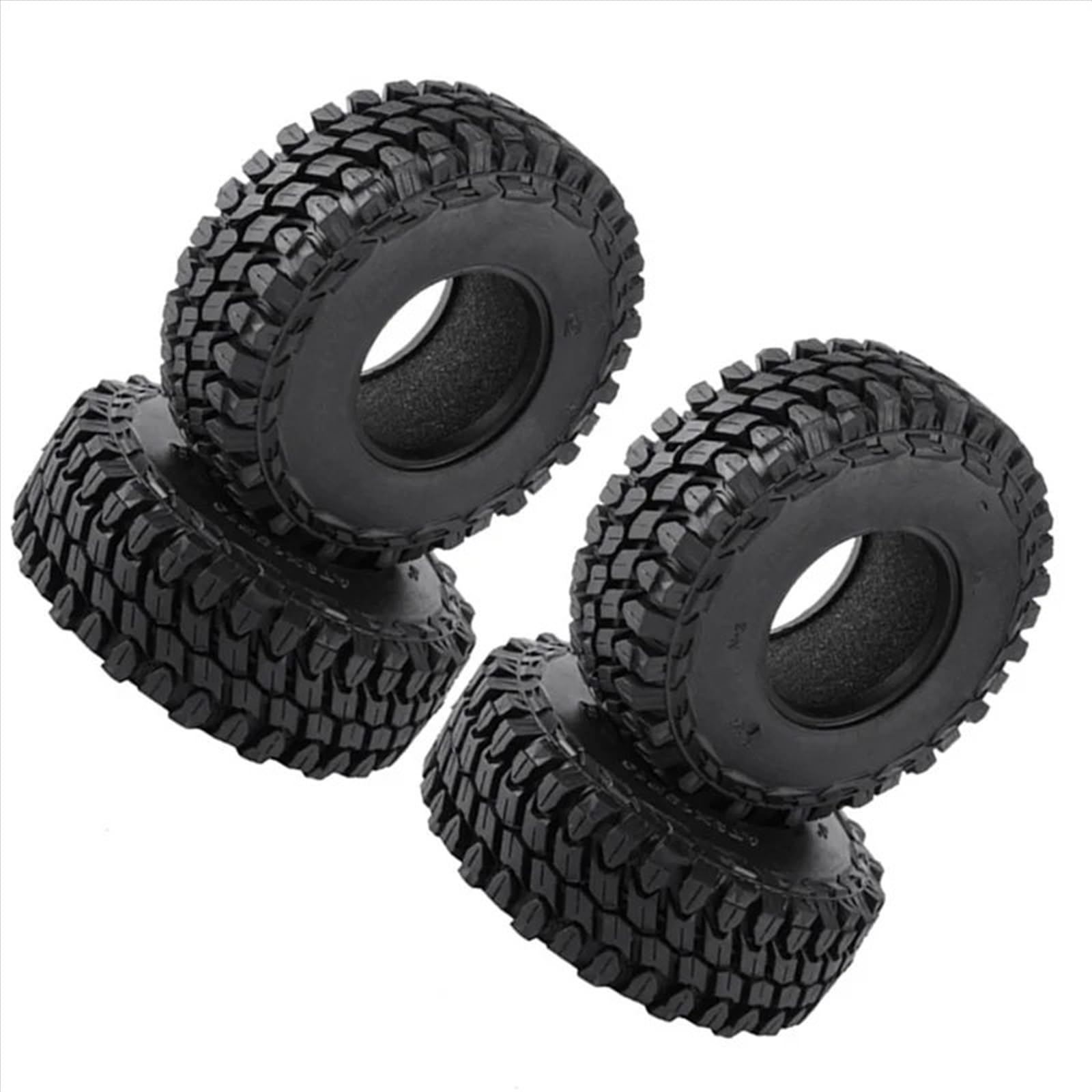 RC NeumáTicos Compatible con TRX4 D90 para Axial SCX10 II III para Redcat 4 Uds 110mm 1,9 Neumáticos De Goma para Coche Trepador De Control Remoto 1/10