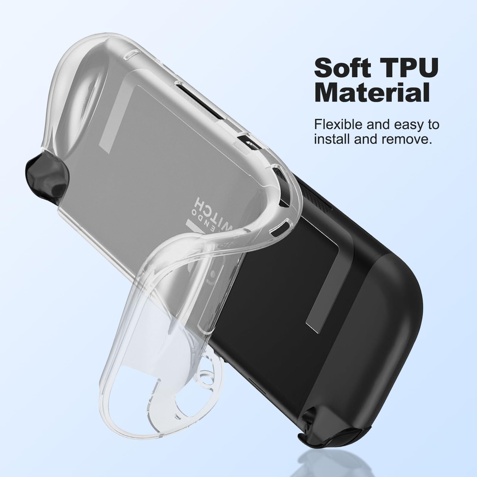 Gdraco Coperchio protettivo trasparente per Nintendo Switch 2 Design integrato Coperchio in TPU resistente ai graffi e agli urti Coperchio trasparente