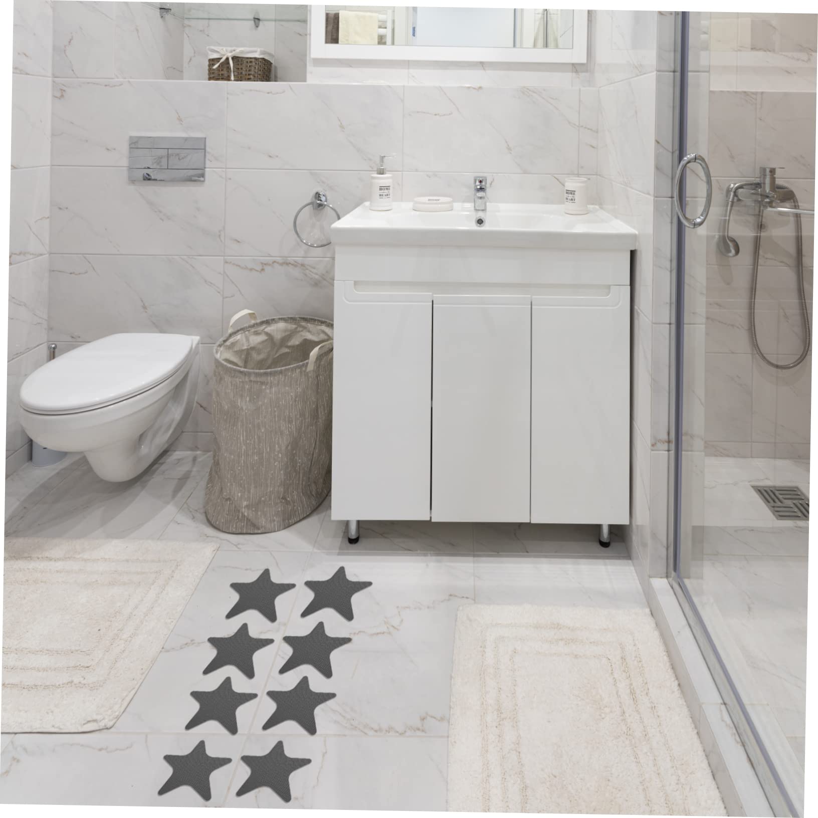 Cabilock 1set Non- Star Shaped Bath Stickers Self-Adhesive Skid Decals for Bathroom Kitchen Pool and More Easy to Install Strong Adhesion Safety