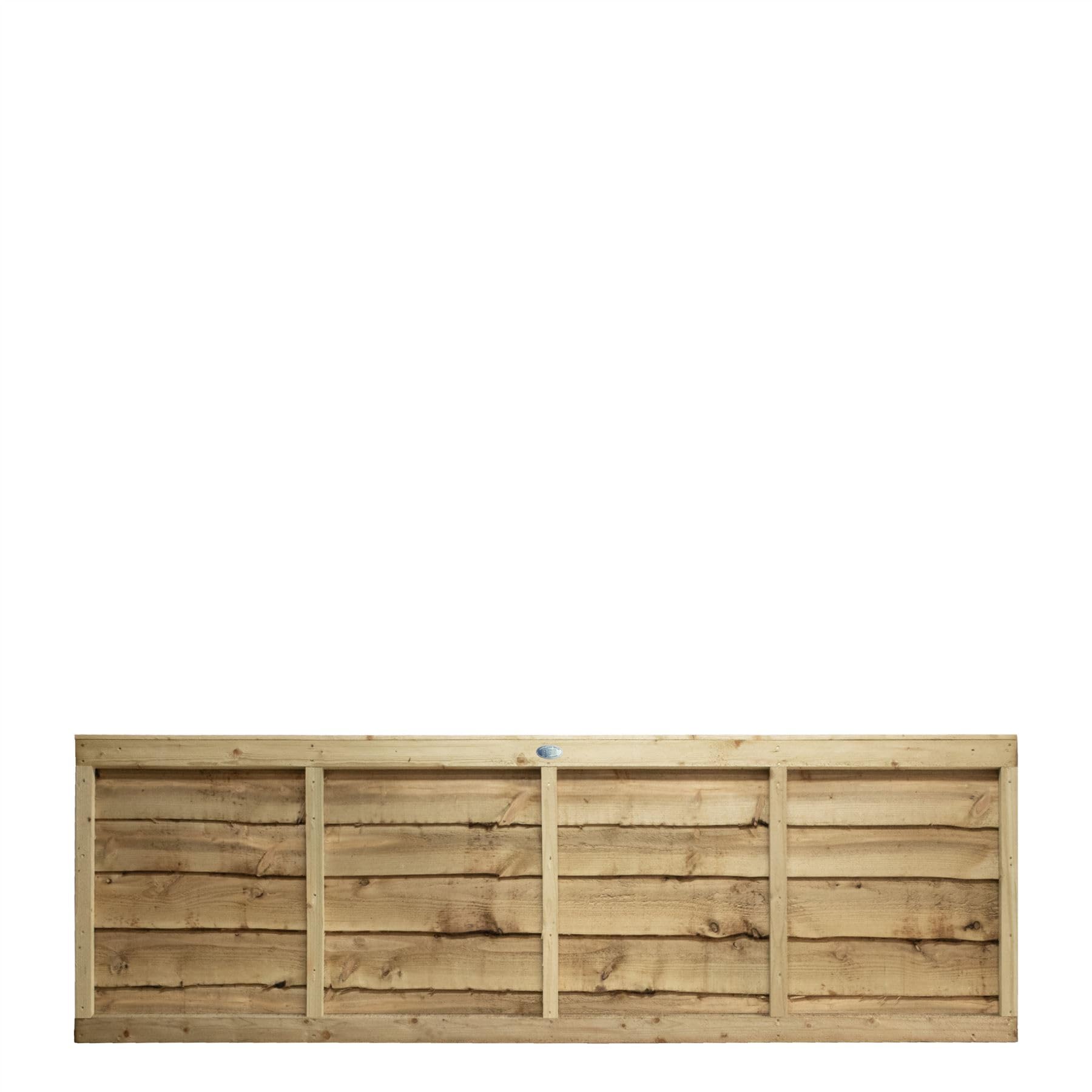 Premier Garden Supplies Pressure Treated (Tanalised) Premier Lap Wooden Fence Panel Overlapping Waney Larch, W: 6Ft X H: 2Ft Pressure Treated Timber For Outdoor Garden Privacy Screening & Boundary Fencing Wall Panels (182Cm X 60Cm)