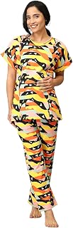 The Mom Store Maternity and Nursing Winter Pajama Loungewear Set | Pre and Post Pregnancy Wear | Trendy Loungewear Set Price In India