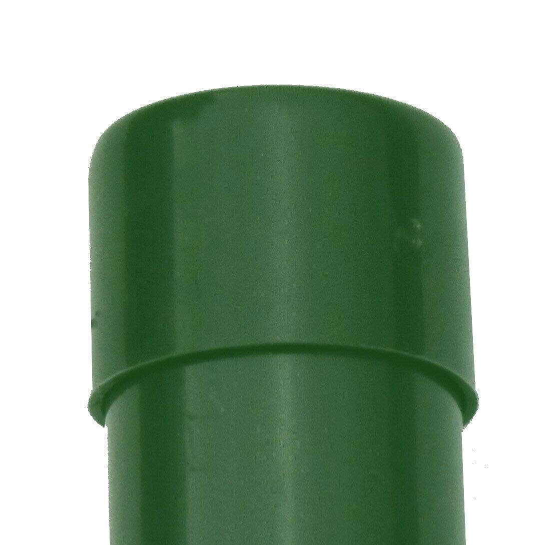 5x Metall Zaunpfosten Ø 34 mm 1725 mm – Gartenzaun Pfosten Grün RAL 6005 – Zaunpfahl Set für 1,5 m Schweißgitterzaun – Pulverbeschichtet inkl. Kunststoffkappe