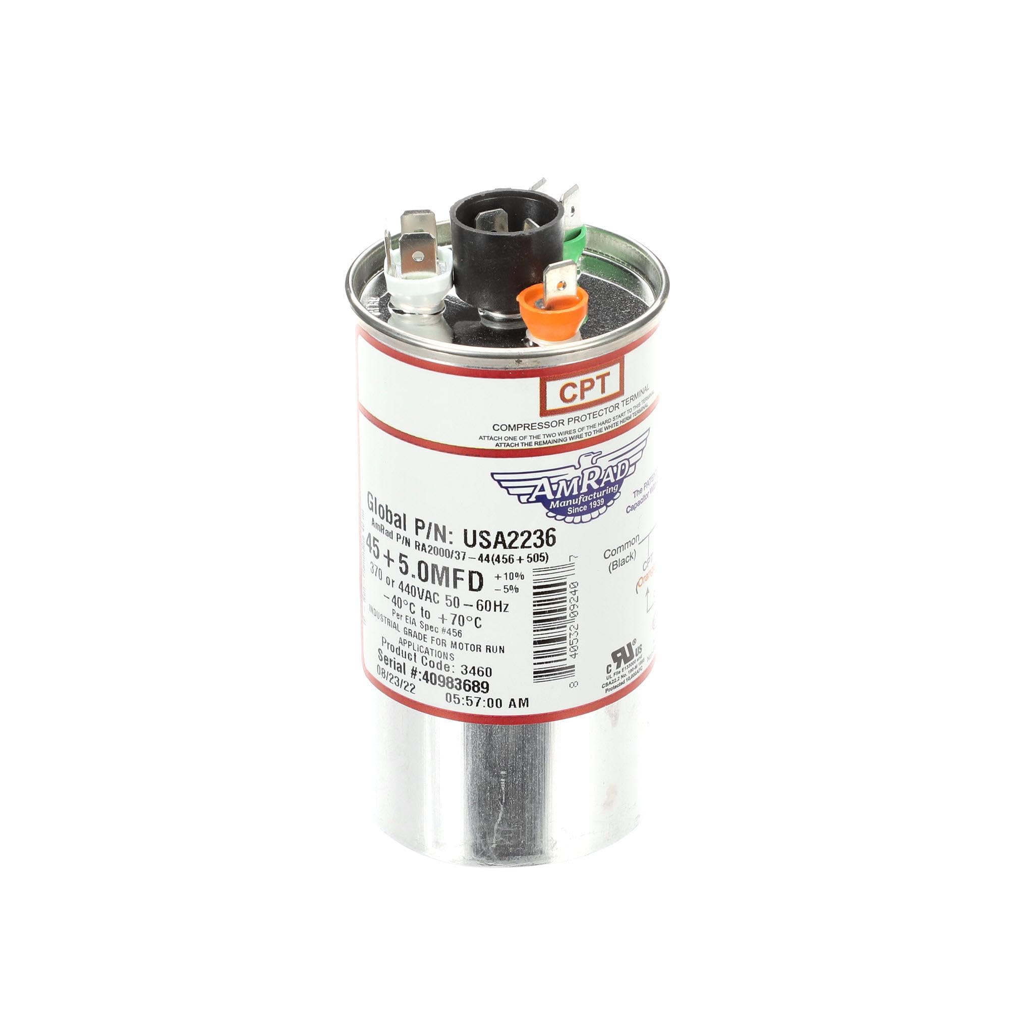 その他 Luto Trane Capacitor; 45/5Mfd 370/440V Rnd USA Made: Amazon.com