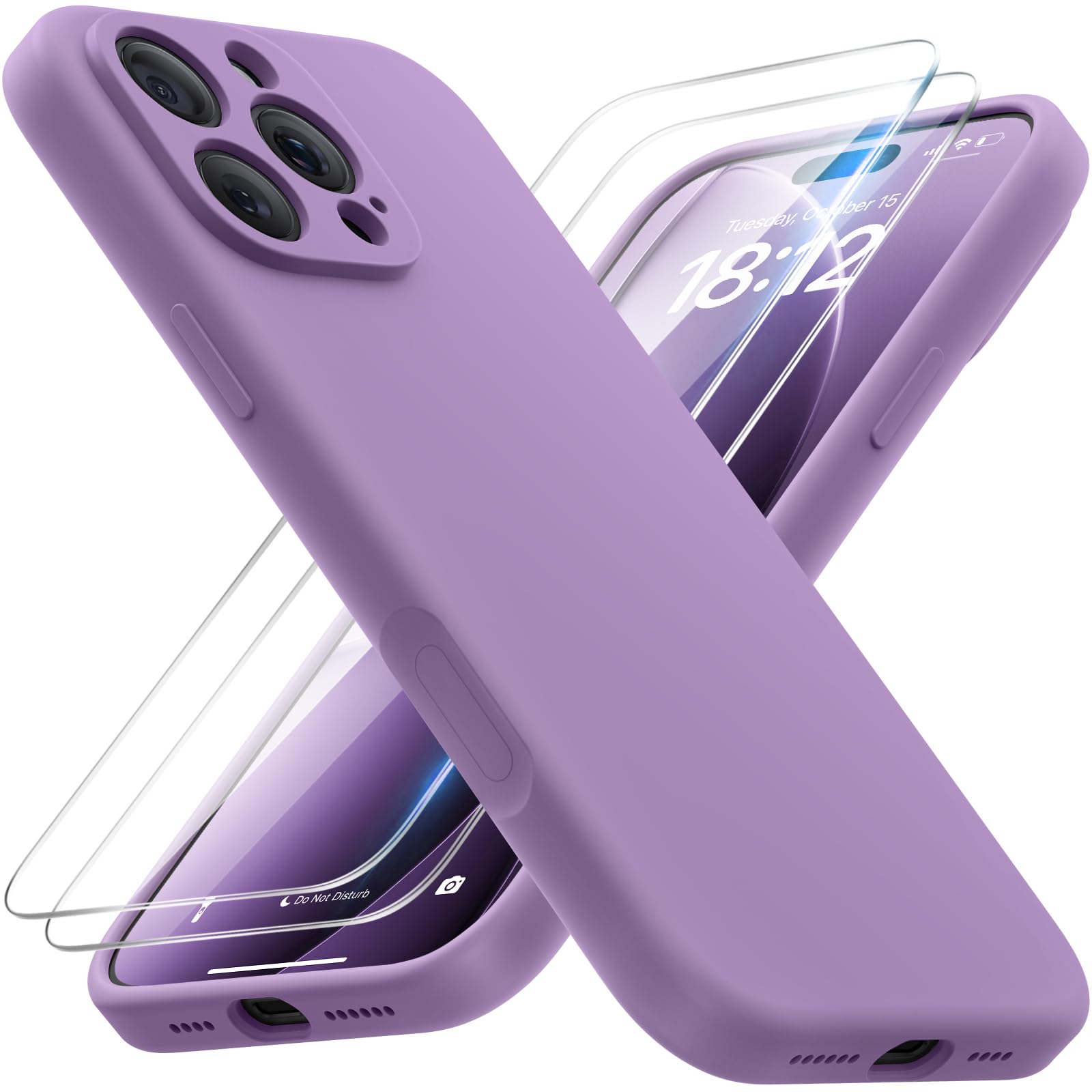 FlyReal Magnetic for iPhone 16 Pro Case, Compatible with MagSafe, (Integrated Silicone Camera Control Button) (Camera Protection) + Screen Protectors,