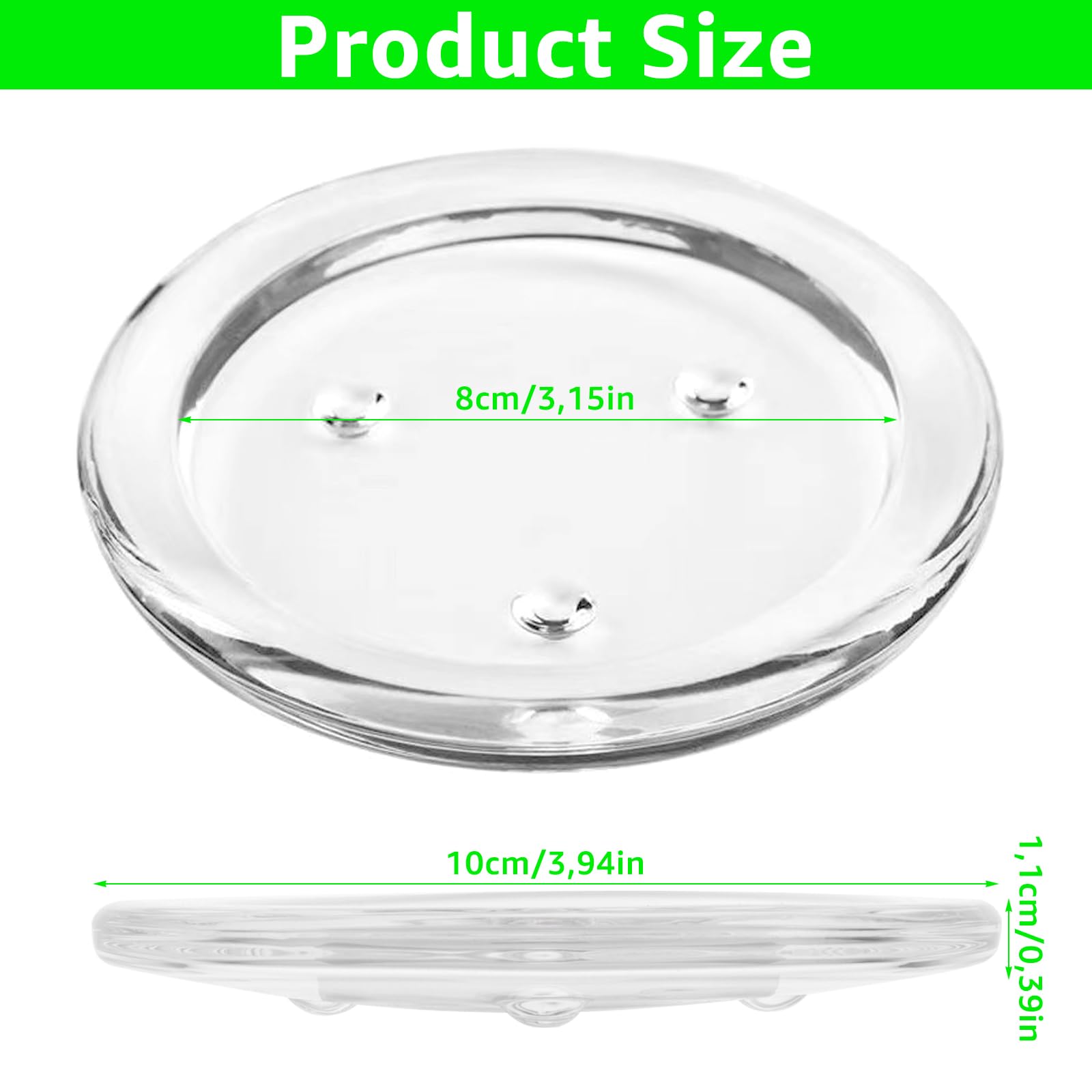 24 sztuki podstawek pod świece, 10 cm, okrągłe podstawki pod świece, przezroczyste podstawki pod świece, do spa, na wesele, imprezę, do dekoracji domu