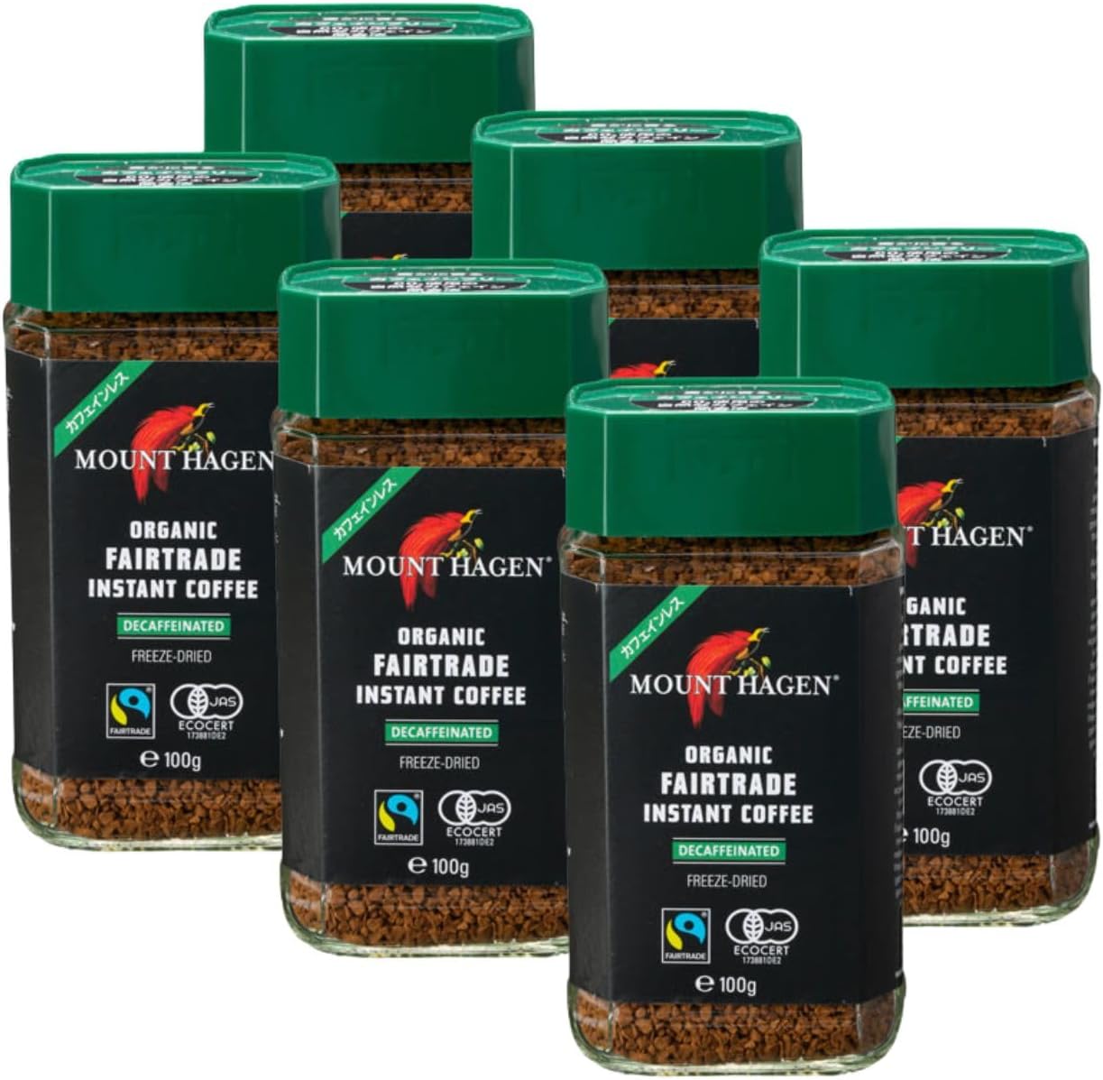 マウントハーゲン カフェインレス インスタントコーヒー 100g 6個 ノン