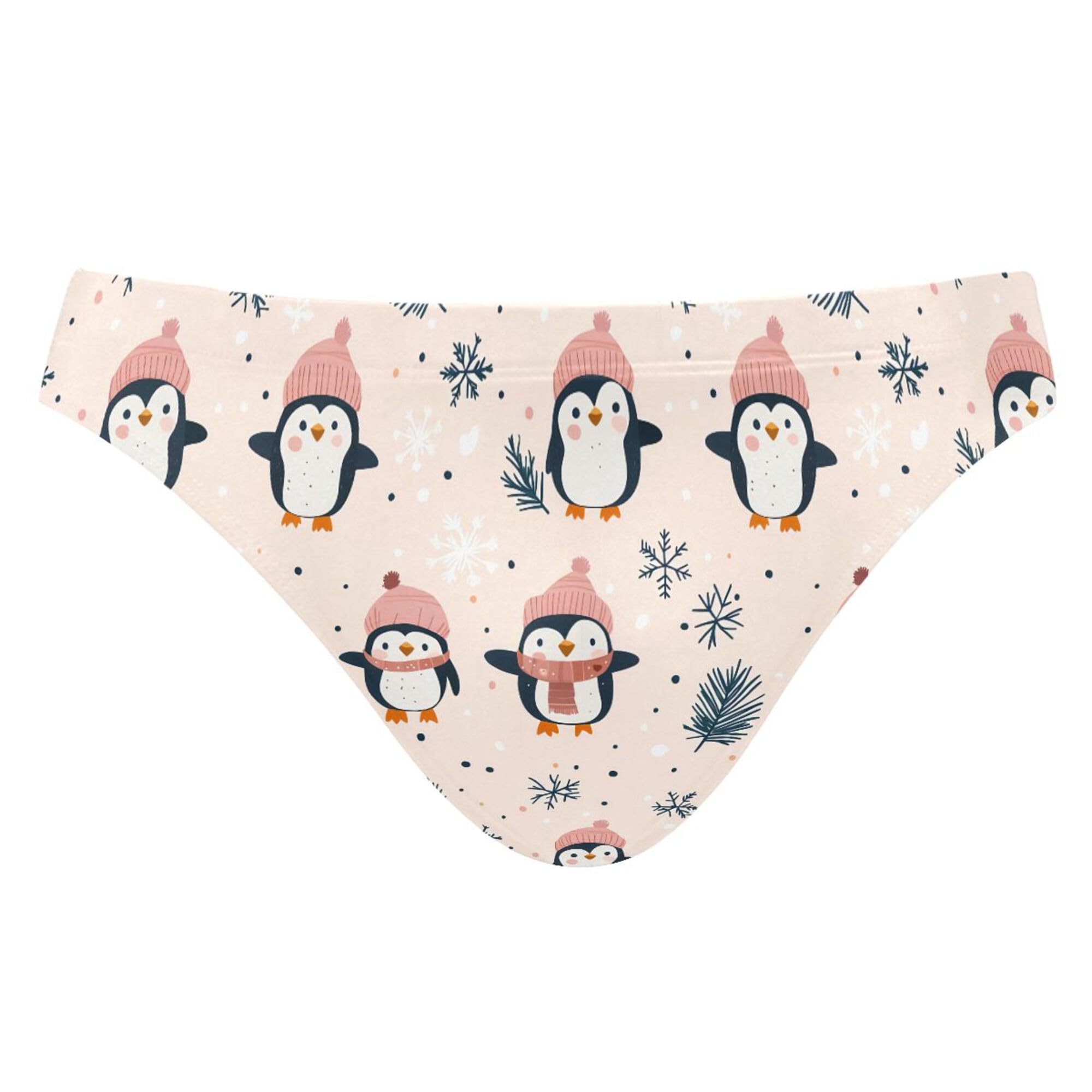 S Husky Cute Penguins Christmas Swim Briefs for Men Bikini Swimwear Boys Short XXL B0404958
