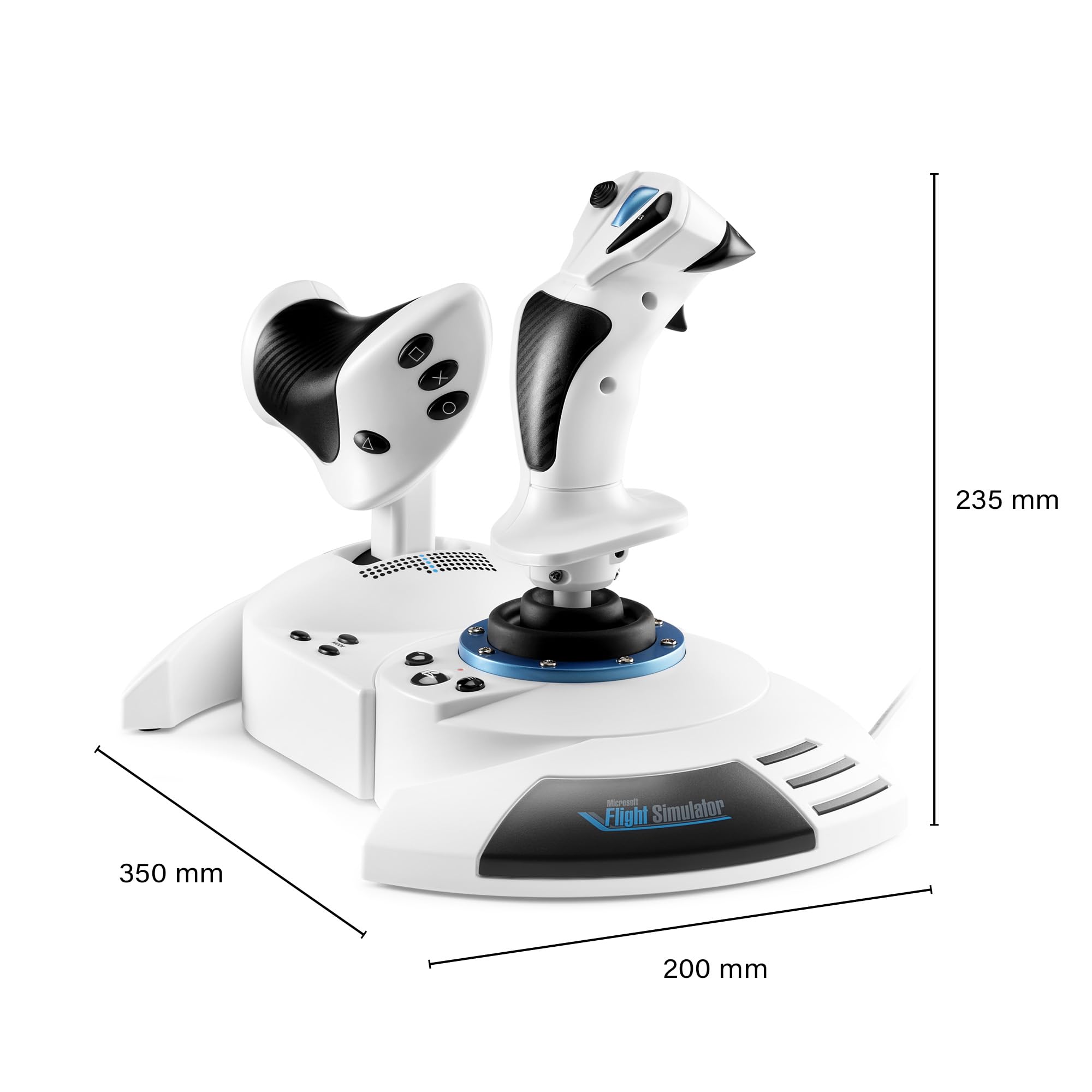 Thrustmaster T.Flight Hotas 5 Microsoft Flight Simulator Edition - Joystick de Vuelo, Mando de Potencia y Controlador de Simulación con Licencia Oficial de Microsoft Flight Simulator para PS5, PS4, PC