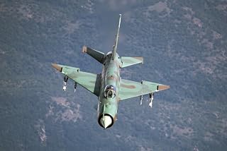 Posterazzi PSTDFC100092MLARGE A Bulgarian Force MiG-21bis Armed with The Molniya/Vympel R-60 Infrared air Missile Poster Print, 34 x 22