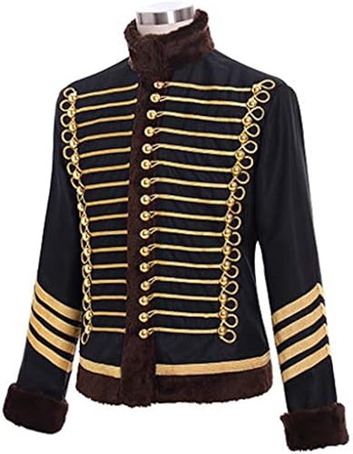 Miniatura 2 de Chaqueta para hombre gótica Steampunk Parade Militar Marching Band Drummer Breasted Prom Vintage Suit Coat