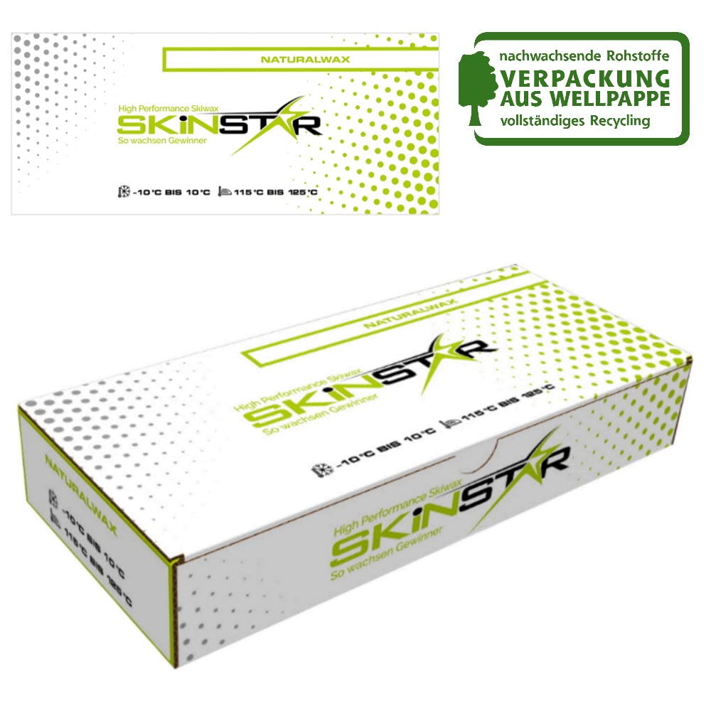 SkinStar Skiwax Set Natural Skiwachs Starter Set Skispanner Belagsausbesserung 8pcs