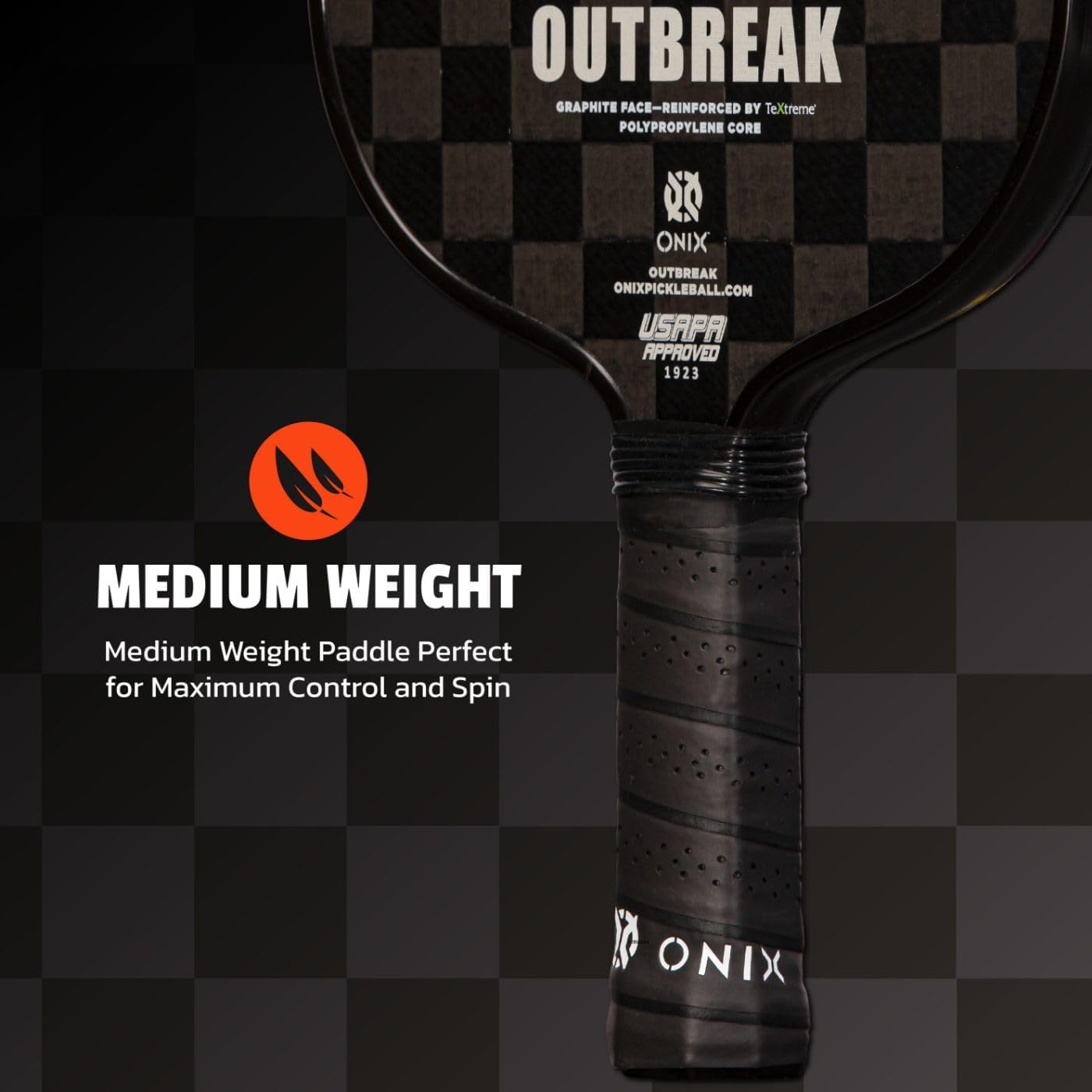 Onix Outbreak Pickleball Paddle Reinforced by TeXtreme® Technology for Improved Performance and Stronger Play