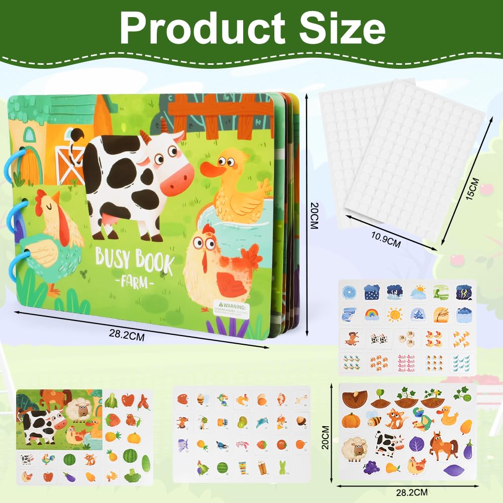 AYESY Busy Board for Toddlers Montessori Toys Busy Book for 3 4 5 6 Year Old Boys Girls,Sensory Board Educational Activities Toy for Fine Motor Skills Learning,Travel Toy for Plane Car - Image 2