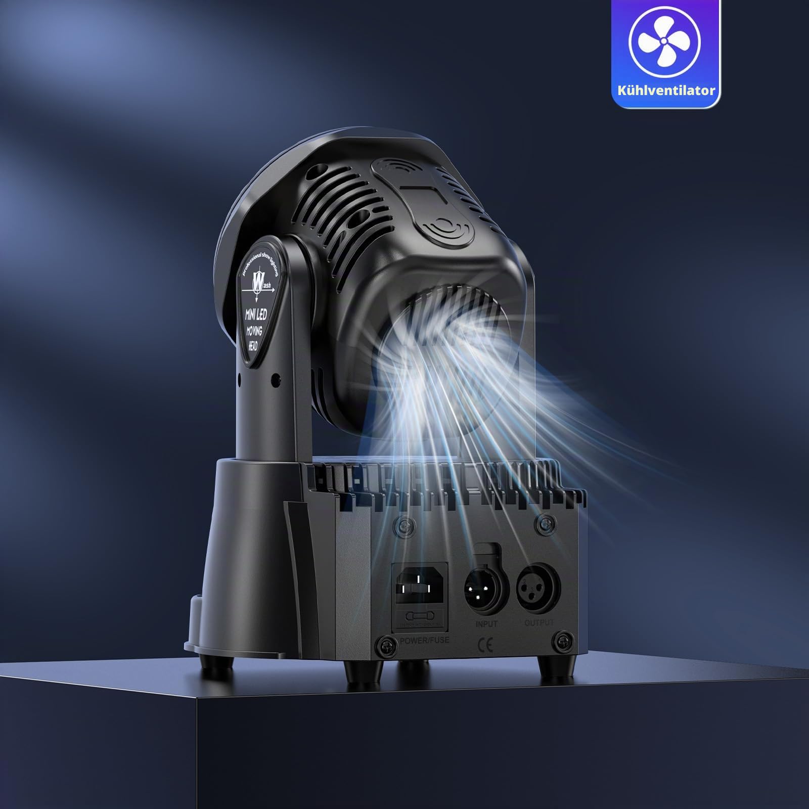 2 Stück Mini Moving Head LED 105W RGBW Wash Bühnenlicht 7 LEDs DJ Disco Licht 5 Steuerungsmodus mit Fernbedienung Strobe Partylicht für Party Bar Disco Hochzeit