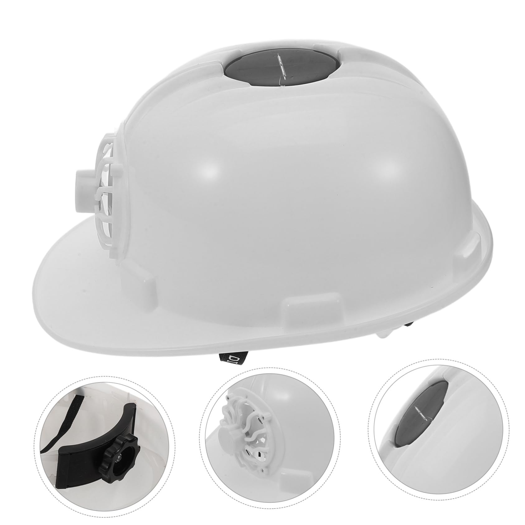 Ipetboom Sicurezza con Ventilatore Solare Integrato Protezione Antiurto e Solare Traspirante per Lavoro Esterno Raffreddamento per Comfort