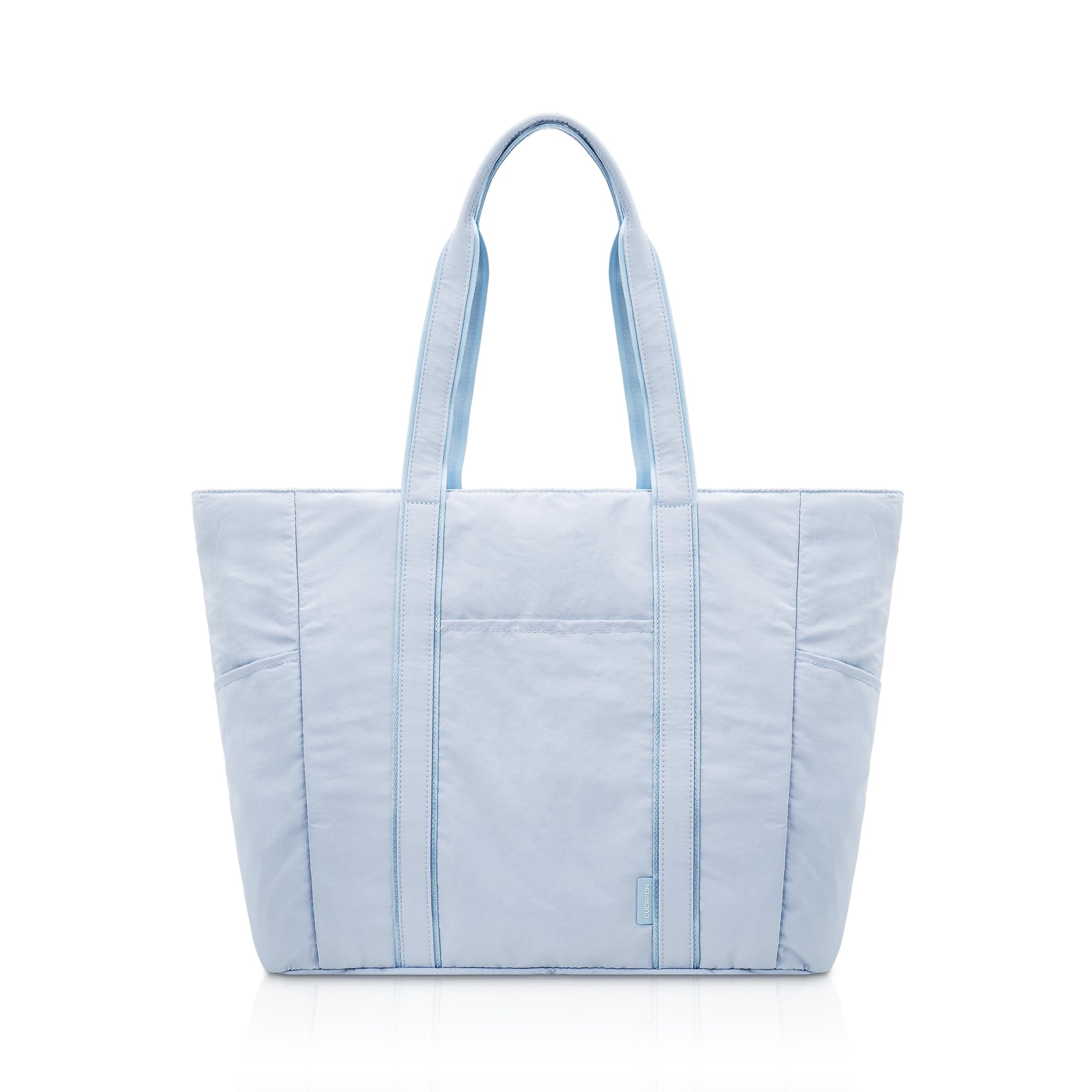 Everfun Large Tote Bag for Women, Ultra Soft Gym Tote, Everyday Yoga Washable Bag with Zipper, Travel, Beach, Laptop Work